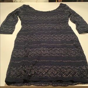 low back topshop dress with gold stitching